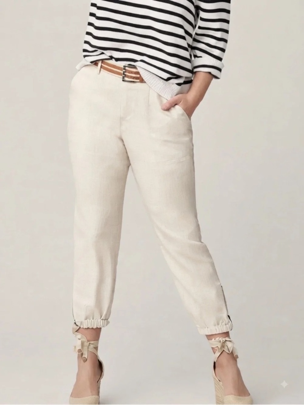 CABI Women’s Cream Jogger Pants 6264